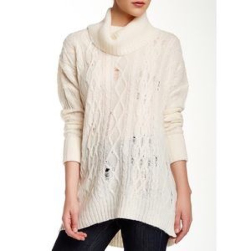Free People Cowl neck tunic sweater